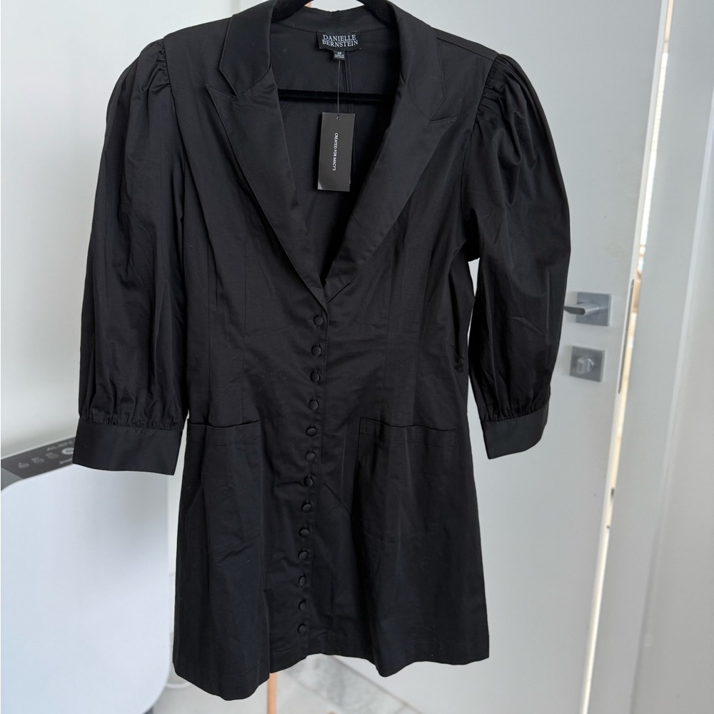 Blazer dress puff sleeves